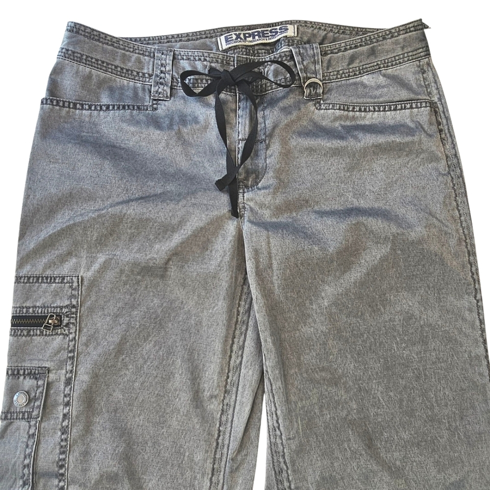Express Women's Silver Adjustable Length Cargo Pa… - image 3